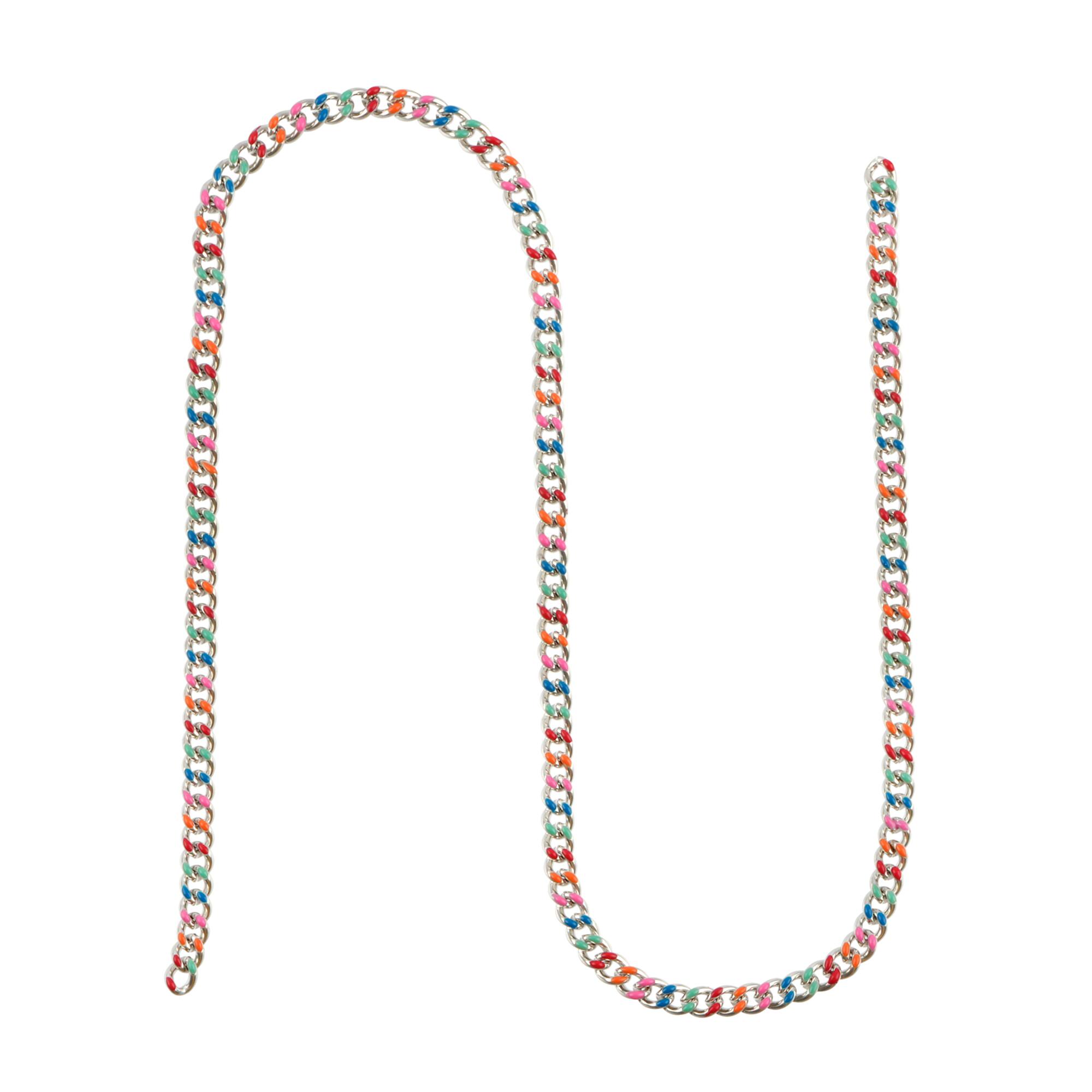 18" Rhodium Enamel Curb Chain by Bead Landing™